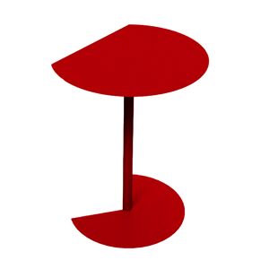 MEME DESIGN table basse pour exterieur WAY BISTROT OUTDOOR H 74 cm (Rosso Dalia - Metal)