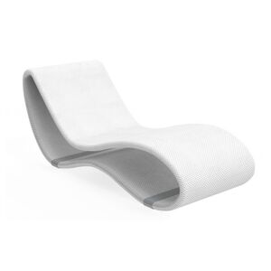 TALENTI bain de soleil chaise longue d'exterieur BREEZ 2.0 Collection Premium (White - Aluminium et tissu Microfeel)