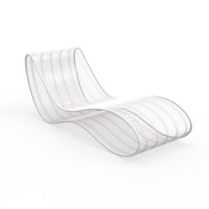 TALENTI bain de soleil chaise longue d'exterieur BREEZ Collection Premium (White - Acier verni)