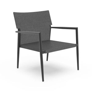 TALENTI set de 2 fauteuils d'exterieur ADAM Collection PiuTrentanove (Charcoal / Dark grey - Aluminium verni et tissu)