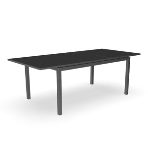 TALENTI table extensible a rallonge d'exterieur 156-214 cm ADAM Collection PiuTrentanove (Charcoal - Aluminium verni)