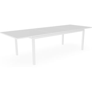 TALENTI table extensible a rallonge d'exterieur 200-280 cm ADAM Collection PiuTrentanove (White - Aluminium verni)