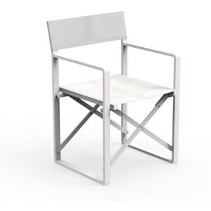 TALENTI chaise du realisateur d'exterieur CHIC Collection PiuTrentanove (White - Aluminium verni)