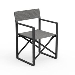 TALENTI chaise du realisateur d'exterieur CHIC Collection PiuTrentanove (Charcoal - Aluminium verni)