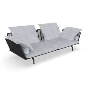 TALENTI canapé à 3 places d'extérieur CRUISE ALU Collection Icon (Graphite / White-cool grey - Tissu et aluminium peint) - Publicité