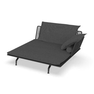 TALENTI canape chaise longue gauche d'exterieur CRUISE ALU Collection Icon (Graphite / Dark grey - Tissu et aluminium peint)
