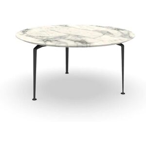 TALENTI table d'extérieur ronde Ø 150 cm CRUISE ALU Collection Icon (Graphite - Grès Calacatta, aluminium peint)