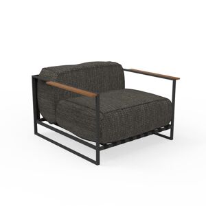 TALENTI fauteuil d'extérieur CASILDA Collezione Icon (Graphite / Dark grey - Tissu, acier peint et stonewood)