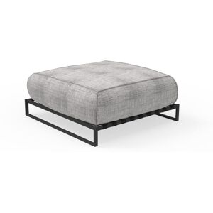 TALENTI pouf repose-pied d'exterieur CASILDA Collezione Icon (Graphite / Light grey - Tissu et acier peint)