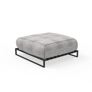 TALENTI pouf repose-pied d'extérieur CASILDA Collezione Icon (Graphite / Light grey - Tissu et acier peint) - Publicité