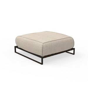 TALENTI pouf repose-pied d'extérieur CASILDA Collezione Icon (Mokka / White-beige - Tissu et acier peint) - Publicité