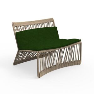 TALENTI set de 2 fauteuils d'extérieur CLIFF Collection Icon (Beige / Green - Tissu et corde synthétique)