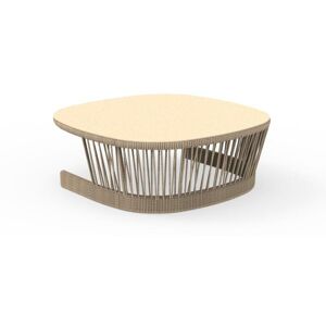 TALENTI table basse BIG d'exterieur CLIFF Collection Icon (Beige - Aluminium peint et corde synthetique)