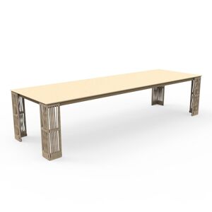 TALENTI table extensible a rallonge d'exterieur 240-300 cm CLIFF Collection Icon (Beige - Aluminium peint et corde synthetique)