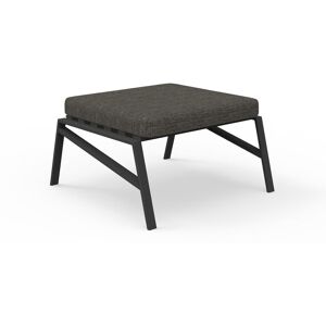 TALENTI pouf repose-pied d'exterieur COTTAGE Collection Icon (Graphite / Dark grey - Tissu et aluminium peint)