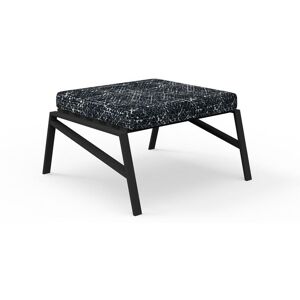 TALENTI pouf repose-pied d'extérieur COTTAGE Collection Icon (Graphite / Black abstract - Tissu et aluminium peint) - Publicité