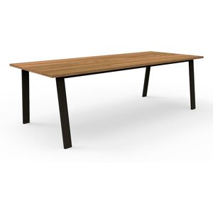 TALENTI table d'extérieur 240x110 cm COTTAGE Collection Icon (Graphite - Iroko et aluminium peint)