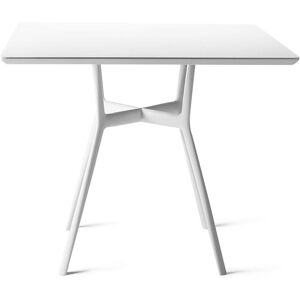 TRIBÙ table bistrot 80x80 cm d'exterieur BRANCH (Blanc - Aluminium)