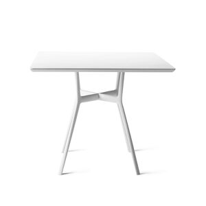 TRIBÙ table bistrot 90x90 cm d'exterieur BRANCH (Blanc - Aluminium)