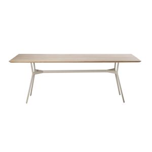 TRIBÙ table rectangulaire 210 x 98 cm d'extérieur BRANCH (Lin - Aluminium et Teak)