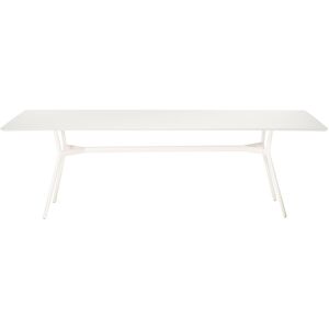 TRIBÙ table rectangulaire 300 x 110 cm d'extérieur BRANCH (Blanc - Aluminium) - Publicité