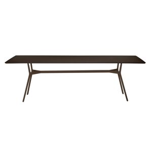 TRIBÙ table rectangulaire 300 x 110 cm d'extérieur BRANCH (Wengé - Aluminium) - Publicité