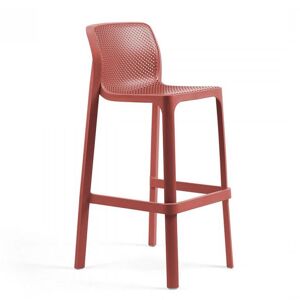 NARDI OUTDOOR NARDI set de 4 tabourets pour l'extérieur NET STOOL (Corail - Polypropylène PRV)