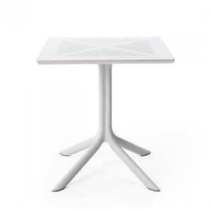 NARDI OUTDOOR NARDI table carré pour l'extérieur CLIPX 70 (Blanc - Fibre de verre polypropylène et DurelTOP)