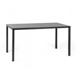 NARDI OUTDOOR NARDI table rectangulaire pour exterieur CUBE 140x80 cm (Anthracite - Plateau en DurelTOP / Pieds en aluminium verni)