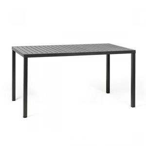 NARDI OUTDOOR NARDI table rectangulaire pour extérieur CUBE 140x80 cm (Anthracite - Plateau en DurelTOP / Pieds en aluminium verni)