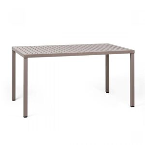 NARDI OUTDOOR NARDI table rectangulaire pour extérieur CUBE 140x80 cm (Gris tourterelle - Plateau en DurelTOP / Pieds en aluminium verni)