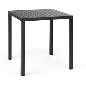 NARDI OUTDOOR NARDI table carre pour exterieur CUBE 70x70 cm (Anthracite - Plateau en DurelTOP / Pieds en aluminium verni)