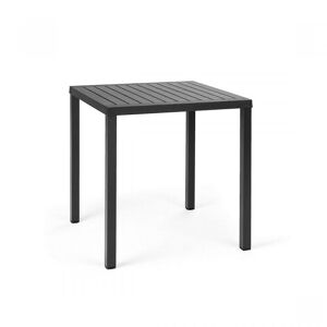 NARDI OUTDOOR NARDI table carré pour extérieur CUBE 70x70 cm (Anthracite - Plateau en DurelTOP / Pieds en aluminium verni)