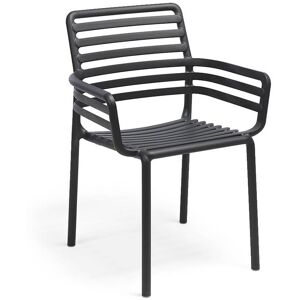 NARDI OUTDOOR NARDI set de 2 fauteuils pour extérieur DOGA ARMCHAIR (Anthracite - Polypropylène PRV)