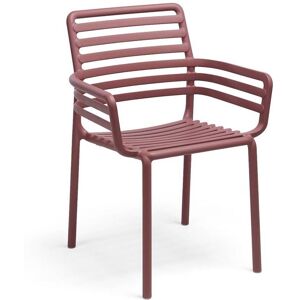 NARDI OUTDOOR NARDI set de 4 fauteuils pour extérieur DOGA ARMCHAIR (Marsala - Polypropylène PRV)