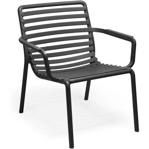 NARDI OUTDOOR NARDI set de 4 fauteuils pour extérieur DOGA RELAX (Anthracite - Polypropylène PRV)