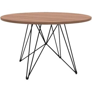 MAGIS table ronde XZ3 (Plateau en noyer americain, structure noire - Bois et acier)