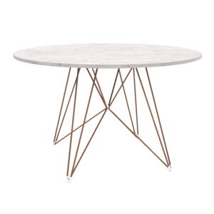 MAGIS table ronde XZ3 (Plateau en marbre blanc de Carrare, structure en cuivre - Marbre et acier)