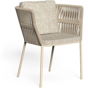 TALENTI set de 2 chaises avec accoudoir d'exterieur CLIFF Collection Icon (Beige - Tissu et corde synthetique)