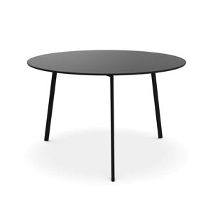 MAGIS table ronde pour l'exterieur STRIPED Ø 120 cm (Noir - HPL et acier peint)