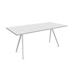 MAGIS table d'exterieur BAGUETTE 160x85 cm (Plateau blanc Carrara, structure blanche - marbre et aluminium)