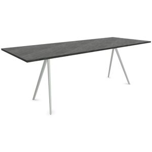 MAGIS table d'exterieur BAGUETTE 205x85 cm (Plateau ardoise, structure blanche - Ardoise et aluminium)