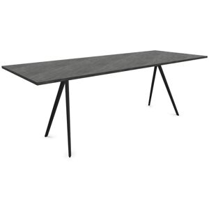 MAGIS table d'exterieur BAGUETTE 205x85 cm (Plateau ardoise, structure noire - Ardoise et aluminium)