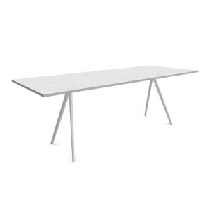 MAGIS table d'exterieur BAGUETTE 205x85 cm (Plateau blanc Carrara, structure blanche - marbre et aluminium)