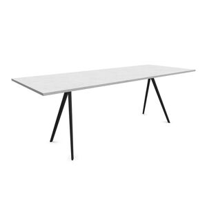 MAGIS table d'exterieur BAGUETTE 205x85 cm (Plateau blanc Carrara, structure noire - marbre et aluminium)