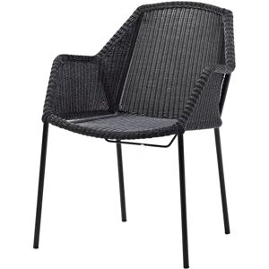 Cane-line Chaise empilable Breeze weave, avec accoudoirs Black - Publicité