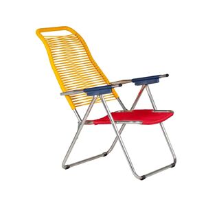 Fiam Chaise longue Spaghetti sans repose-pieds Multi-support en aluminium-jaune - Publicité
