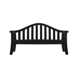 Banc - GIULIETTA Noir Polyéthylène L 185cm x P 67cm x H 100cm,  Assise H 45cm