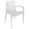 GRANDSOLEIL Grand Soleil Fauteuil SAPHIR, en polypropylène de haute qualité, 56,5x55x81, en blanc, empilable