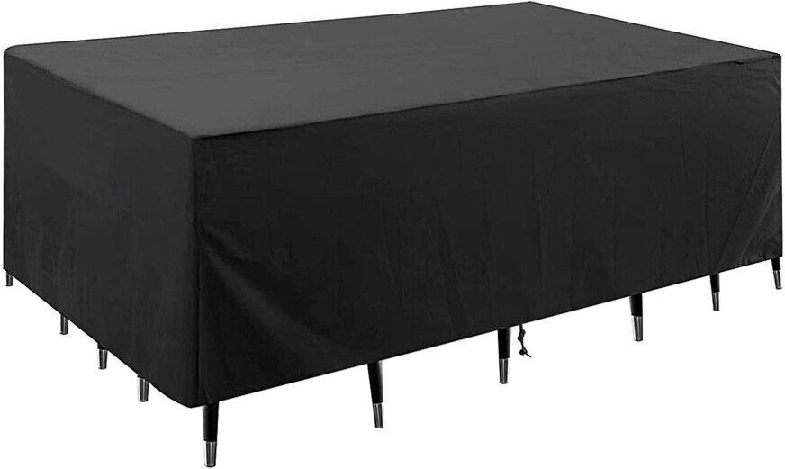 Housse De Protection Pour Meubles D'extérieur, Tissu Oxford Imperméable, Durable, Patio, Jardin, Canapé, Table, Chaise, Pluie, Neige, Poussière, Noir